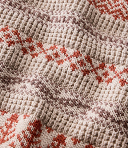 Men's L.L.Bean Organic Cotton Waffle Sweater, Crewneck, Fair Isle