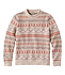 Men's L.L.Bean Organic Cotton Waffle Sweater Crewneck Fair Isle