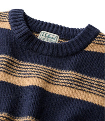 Crewneck Stripe Men's Bean's Classic Ragg Wool Sweater