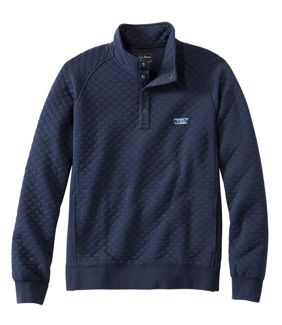 Mockneck Men's Quilted Sweatshirt