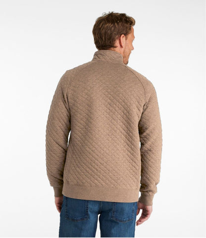 Men's Quilted Sweatshirt, Mockneck