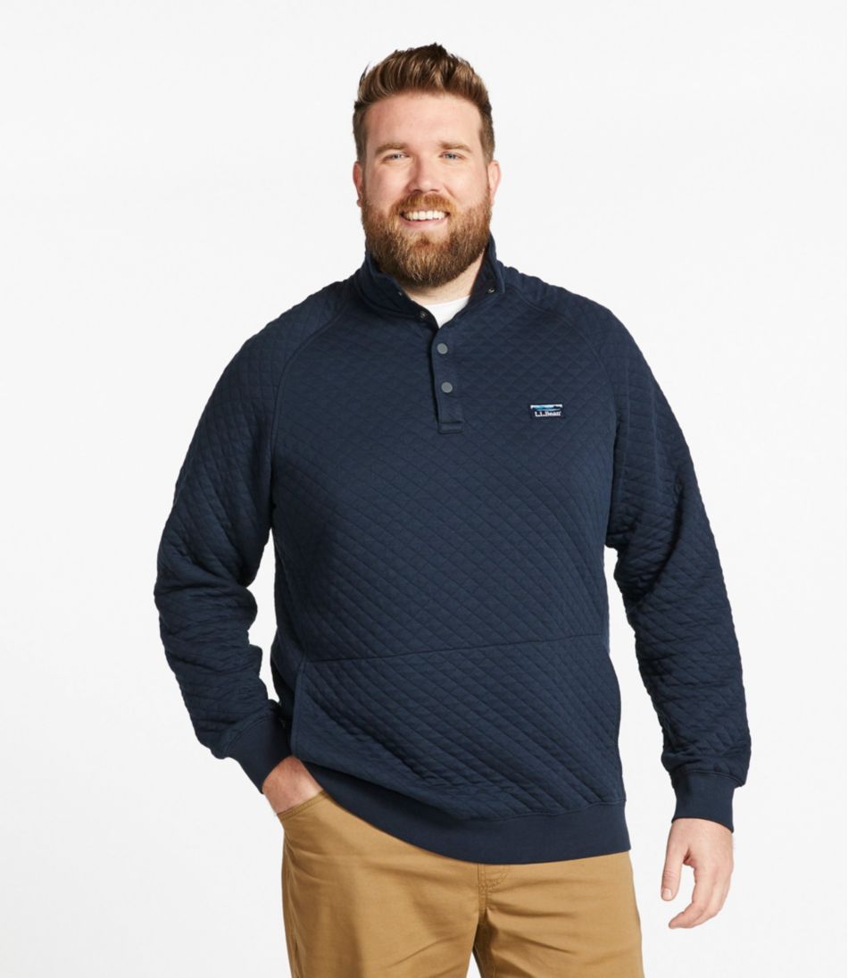 Men's Quilted Sweatshirt, Mockneck