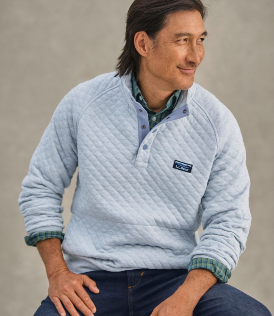 Mockneck Men's Quilted Sweatshirt