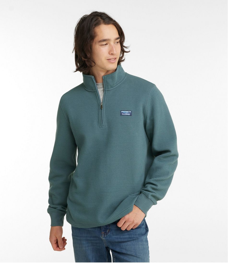 Men's Lakewashed Double-Knit Quarter-Zip Pullover