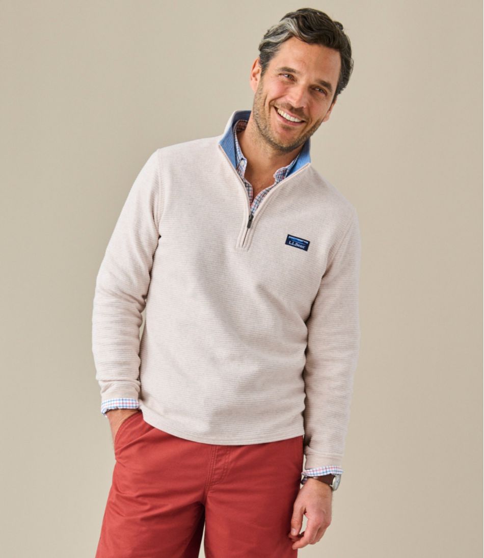 Men's Lakewashed Double-Knit Quarter-Zip Pullover