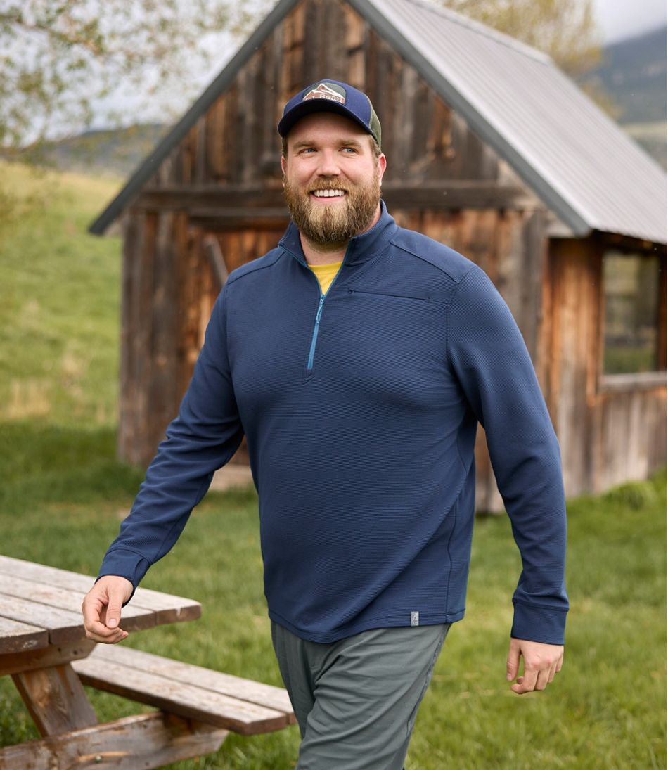 Men's VentureStretch Ottoman-Rib Pullover Quarter-Zip