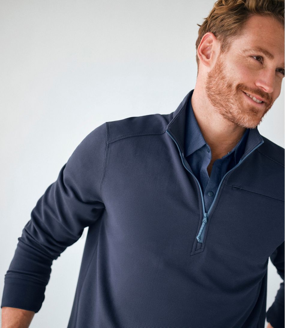 Men's VentureStretch Ottoman-Rib Pullover Quarter-Zip