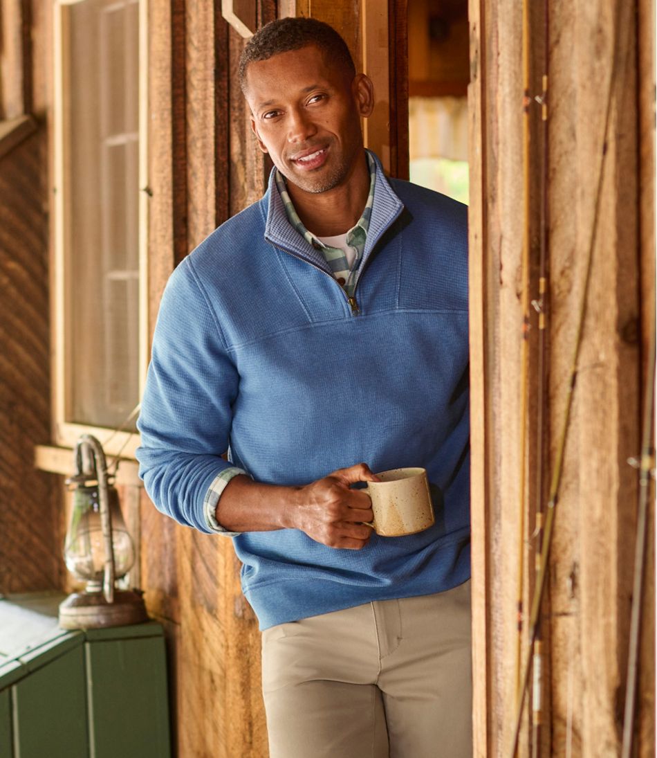 Men's All Seasons Textured Sweats Quarter-Zip