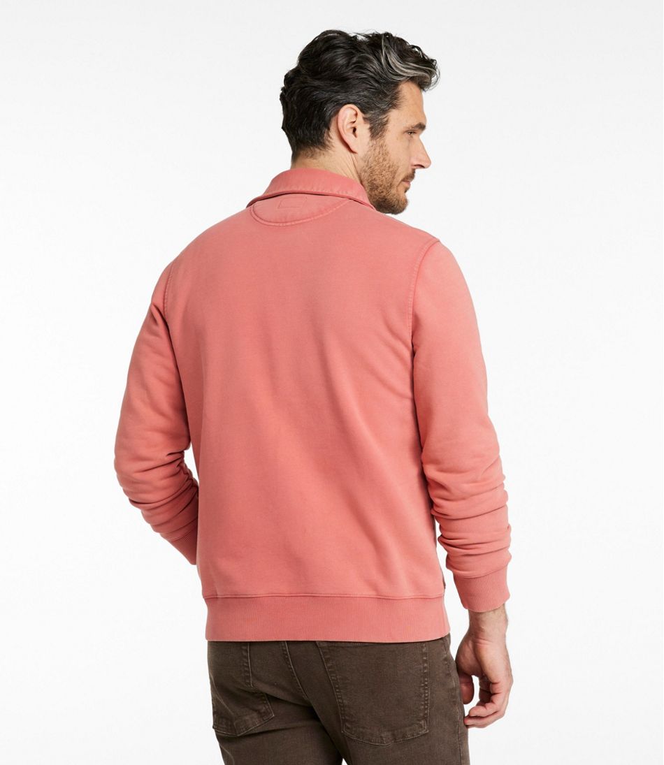 Men's Sunwashed Sweatshirt Long-Sleeve Quarter-Zip Polo