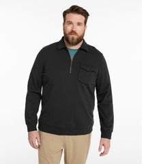 Men's Sunwashed Sweatshirt Long-Sleeve Quarter-Zip Polo