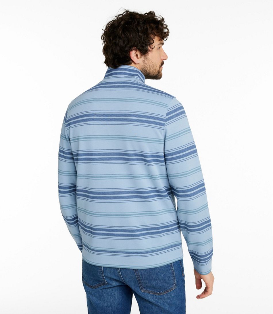Stripe Men's Comfort Stretch Performance® Piqué Quarter-Zip Pullover
