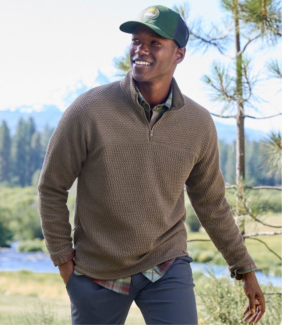 Quarter-Zip Men's Ridgeknit Pullover
