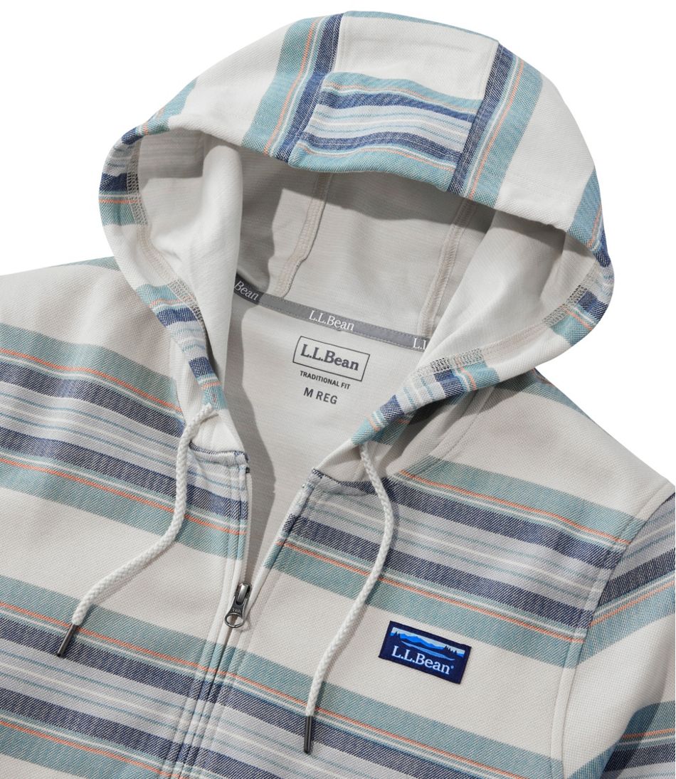 Full-Zip Hoodie Men's Comfort Stretch Performance® Piqué Stripe