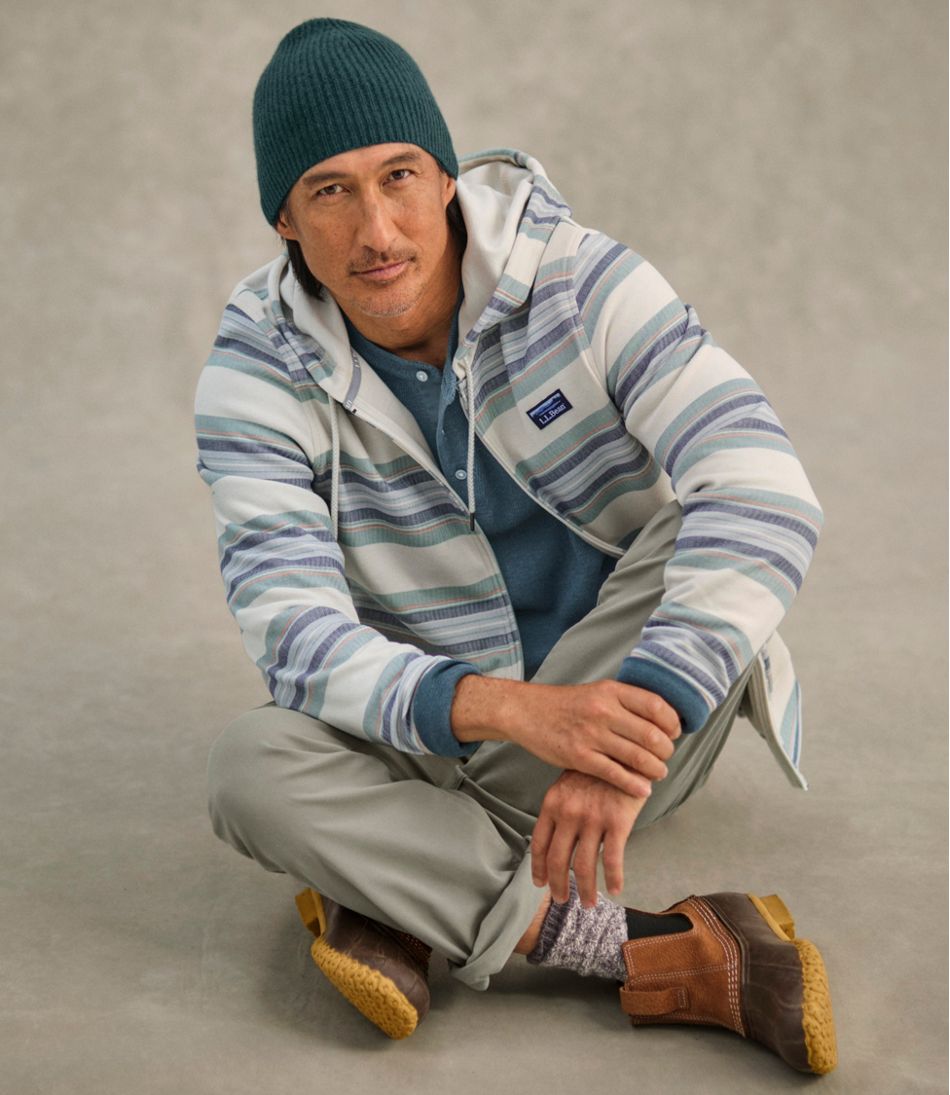 Full-Zip Hoodie Men's Comfort Stretch Performance® Piqué Stripe