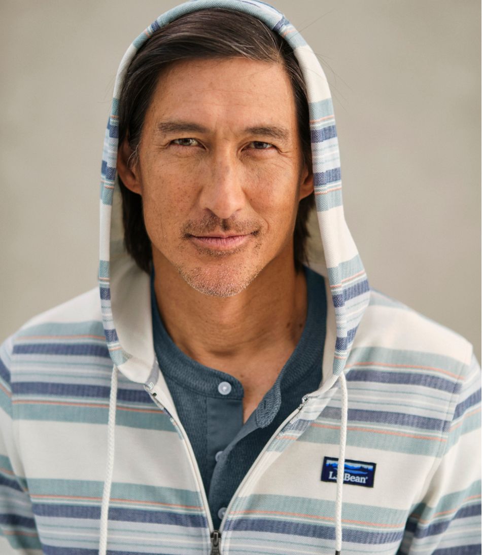 Full-Zip Hoodie Men's Comfort Stretch Performance® Piqué Stripe