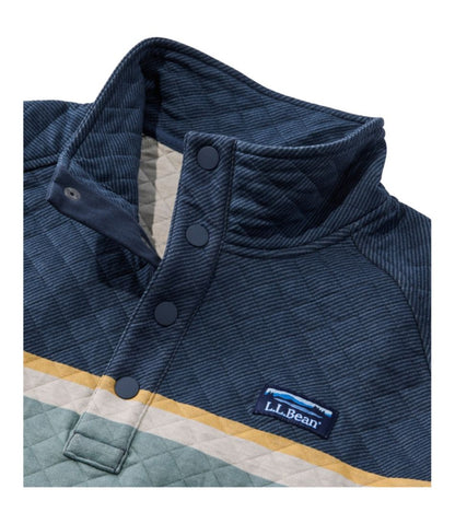 Men's Quilted Sweatshirt, Mockneck, Stripe