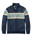 Men's Quilted Sweatshirt Mockneck Stripe