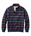 Men's Quilted Sweatshirt Mockneck Stripe