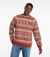 Men's Bean's Quilted Sweatshirt Crewneck Print