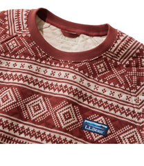 Men's Bean's Quilted Sweatshirt Crewneck Print