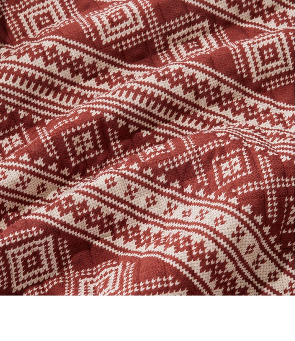 Men's Bean's Quilted Sweatshirt Crewneck Print