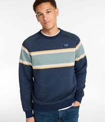 Stripe Men's Quilted Sweatshirt Crewneck