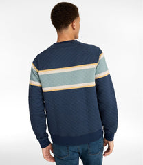 Stripe Men's Quilted Sweatshirt Crewneck