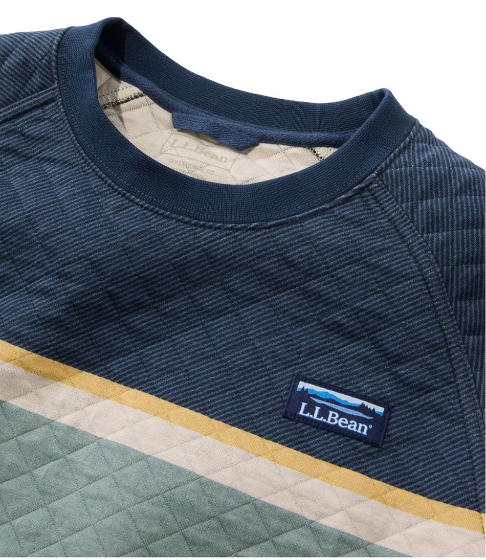 Stripe Men's Quilted Sweatshirt Crewneck