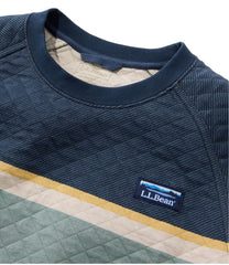 Stripe Men's Quilted Sweatshirt Crewneck