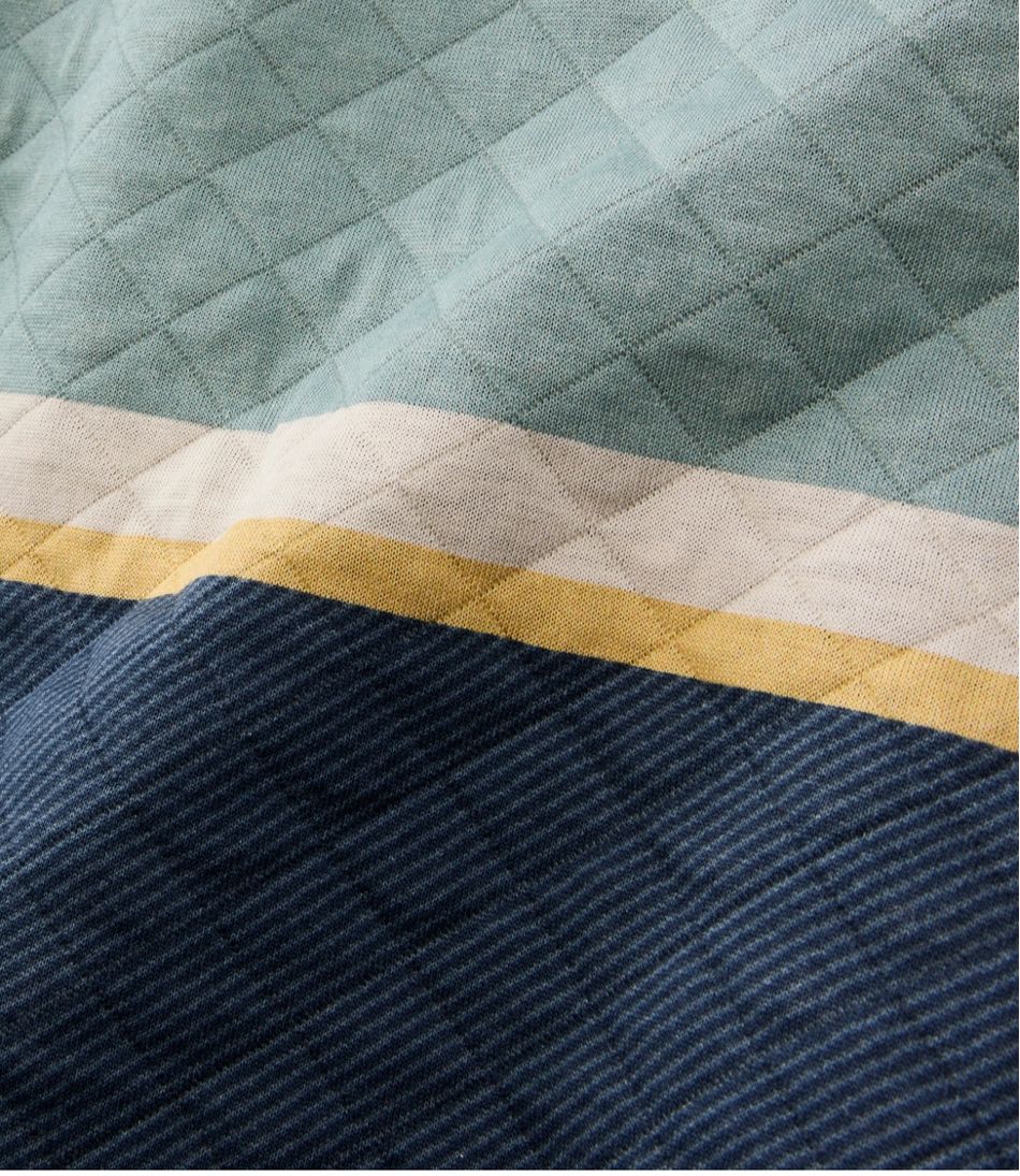 Stripe Men's Quilted Sweatshirt Crewneck