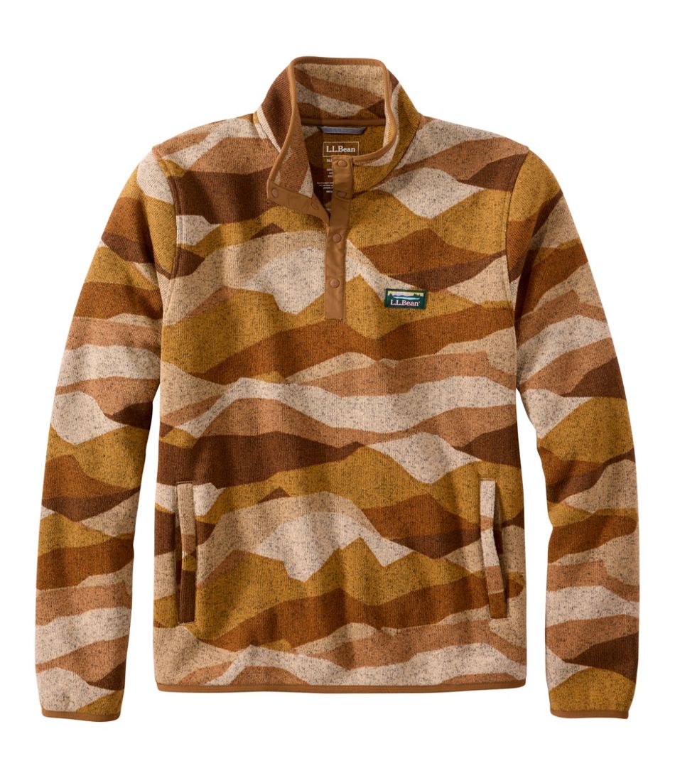 Men's L.L.Bean Sweater Fleece Pullover Print