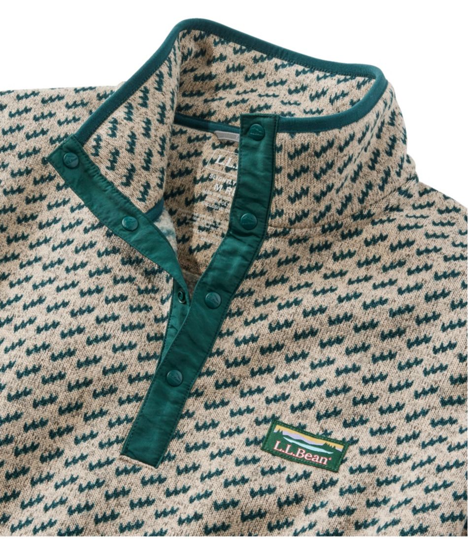 Men's L.L.Bean Sweater Fleece Pullover Print