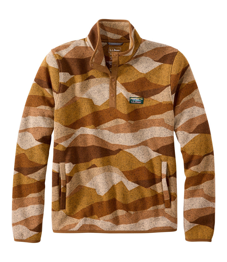Men's L.L.Bean Sweater Fleece Pullover Print