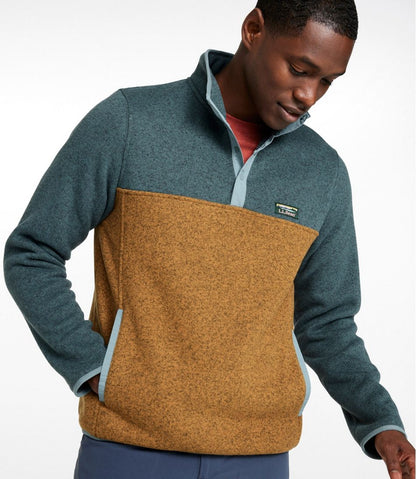 Men's L.L.Bean Sweater Fleece Pullover, Colorblock