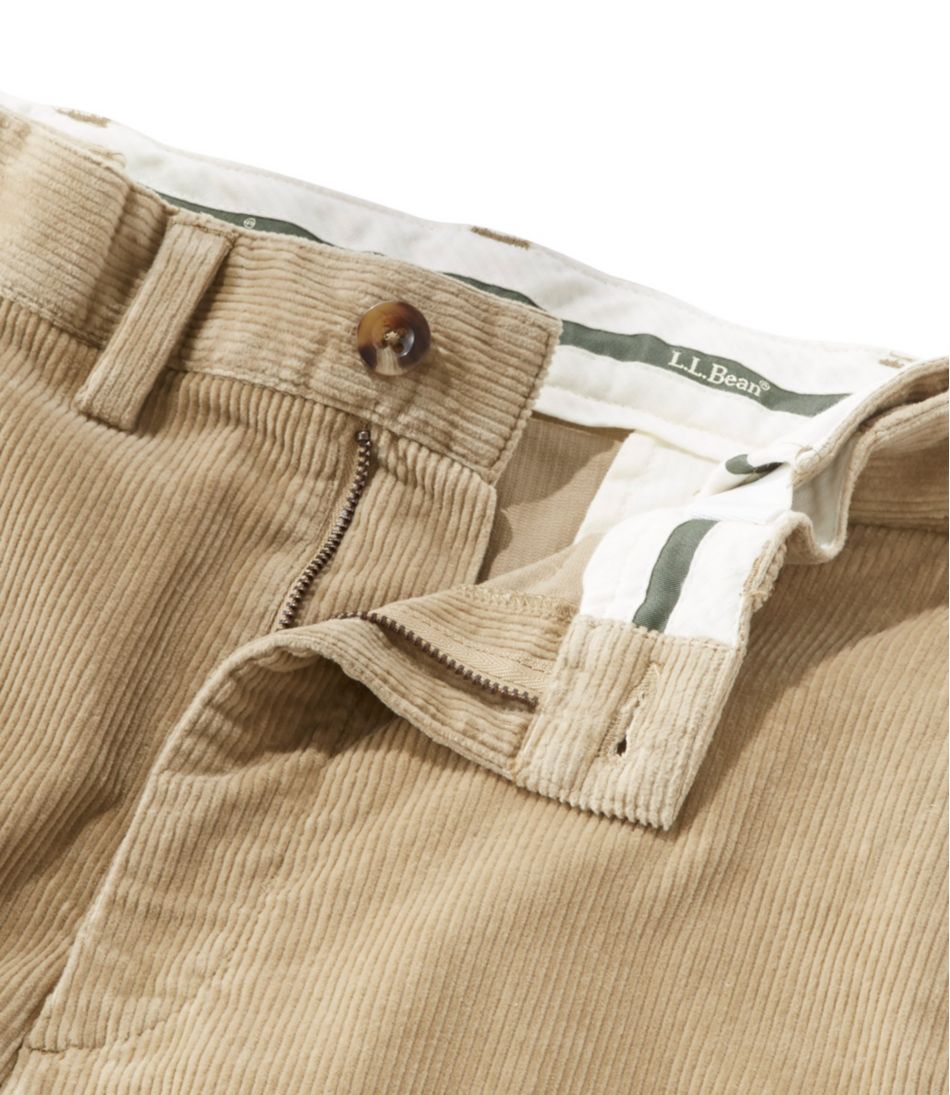 Hidden Comfort Plain Front Natural Fit Men's L.L.Bean Stretch Country Corduroy Pants