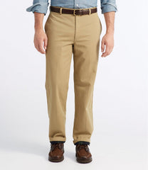 Plain Front Men's Double L® Chinos Natural Fit Flannel-Lined