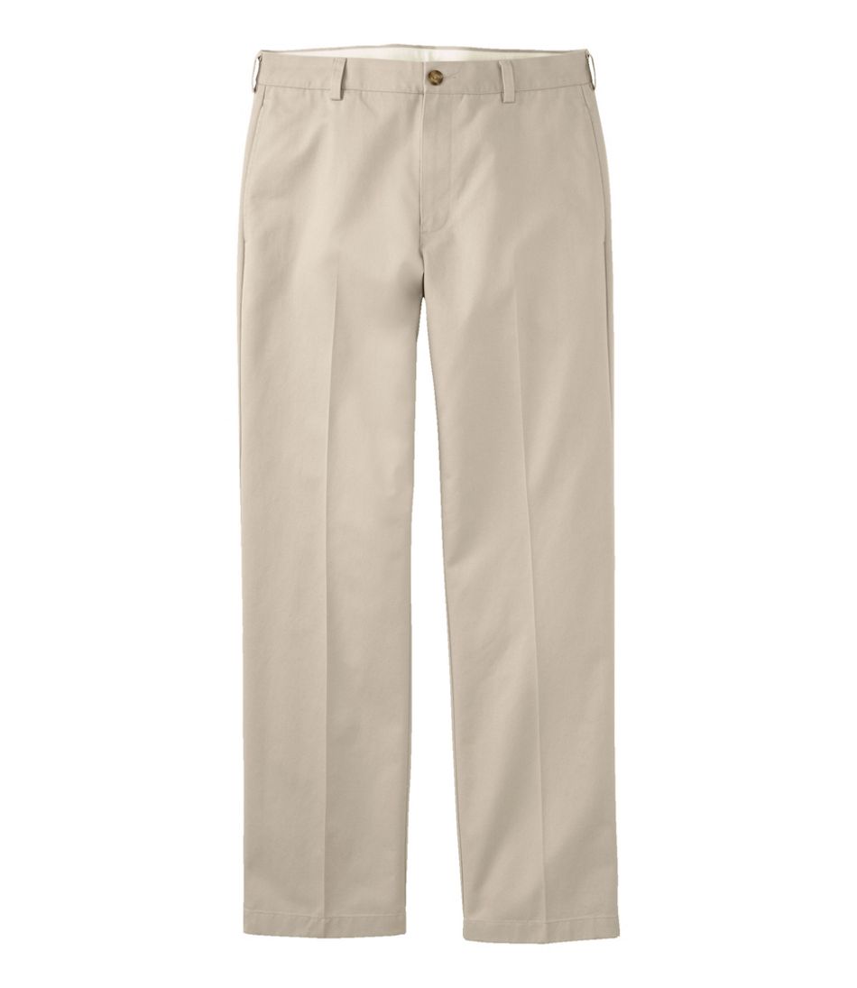 Natural Fit Plain Front Men's Wrinkle-Free Double L® Chinos