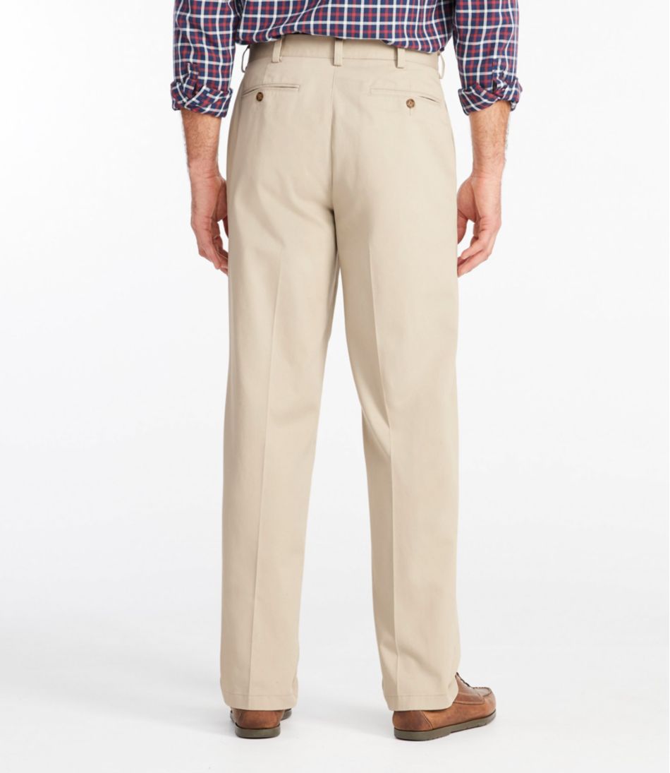 Natural Fit Plain Front Men's Wrinkle-Free Double L® Chinos