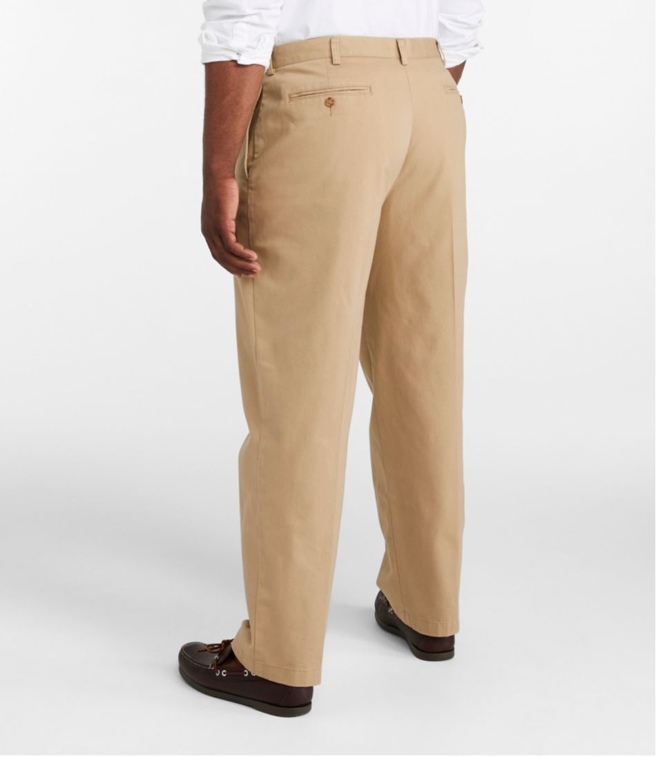 Natural Fit Plain Front Men's Wrinkle-Free Double L® Chinos