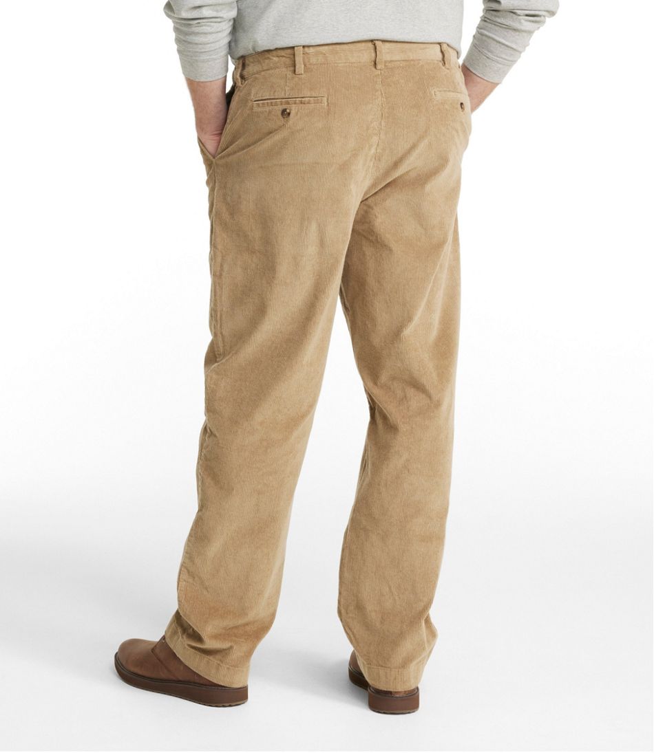 Plain Front Men's L.L.Bean Stretch Country Corduroy Pants Classic Fit