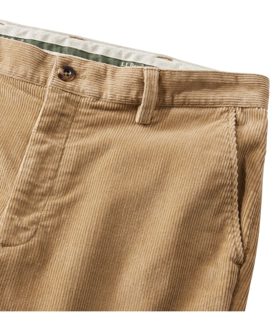 Plain Front Men's L.L.Bean Stretch Country Corduroy Pants Classic Fit