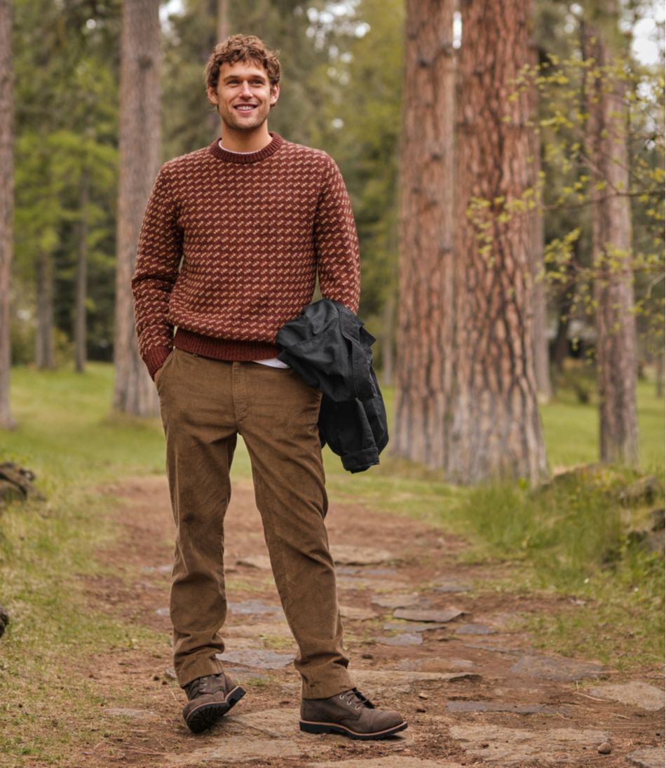 Plain Front Men's L.L.Bean Stretch Country Corduroy Pants Classic Fit