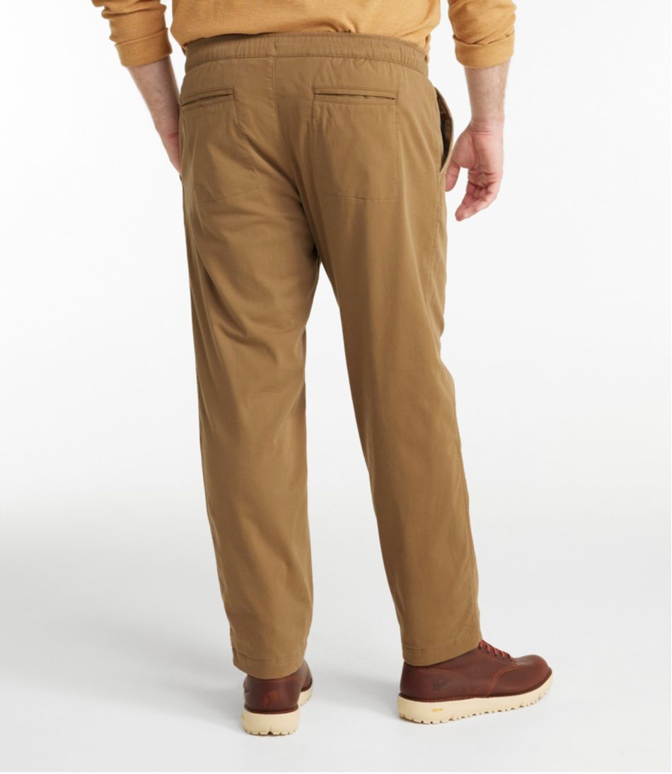 Men's Comfort Stretch Dock Pants, Standard Fit, Straight Leg, Flannel-Lined