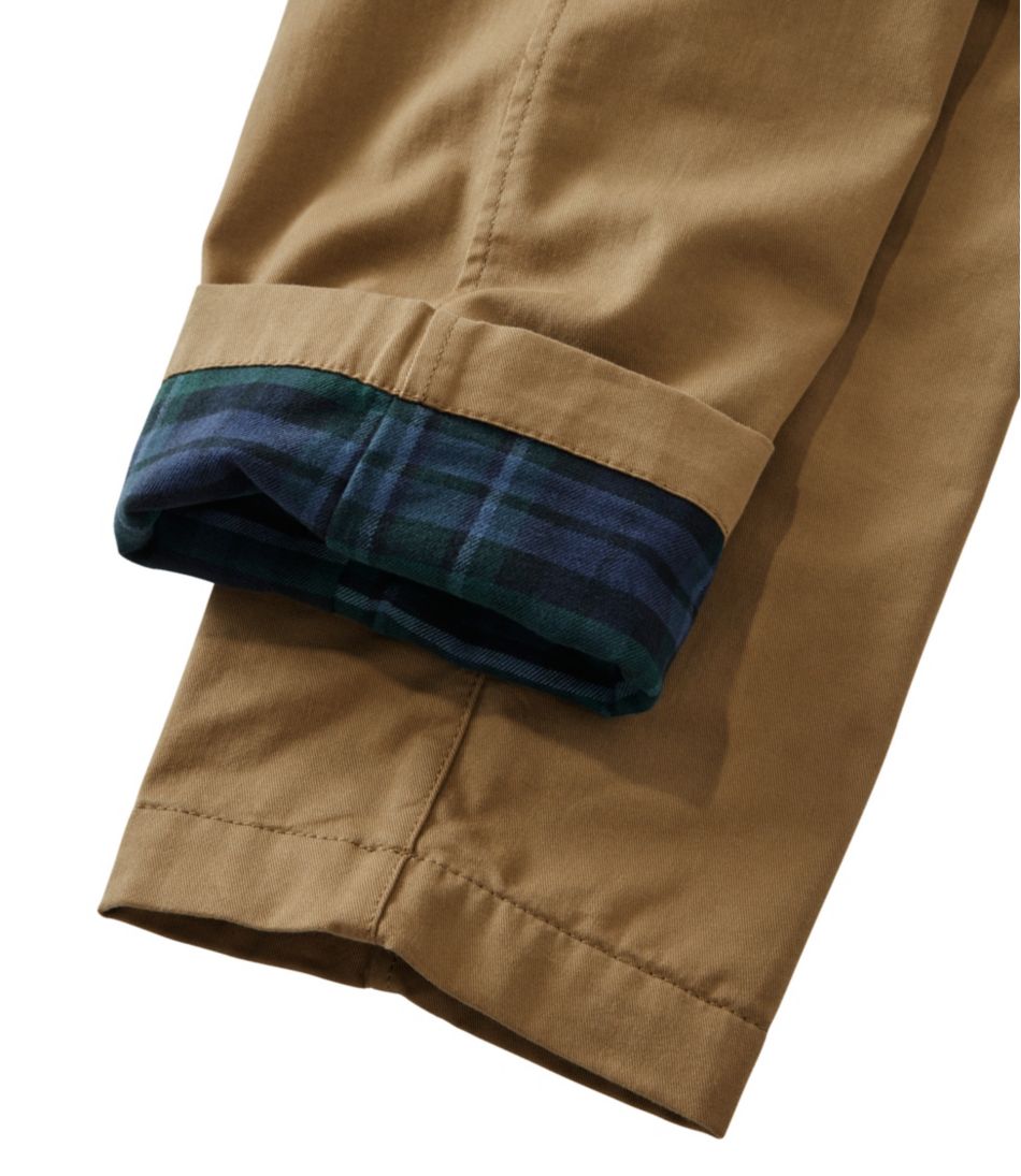 Flannel-Lined Straight Leg Men's Comfort Stretch Dock Pants Standard Fit