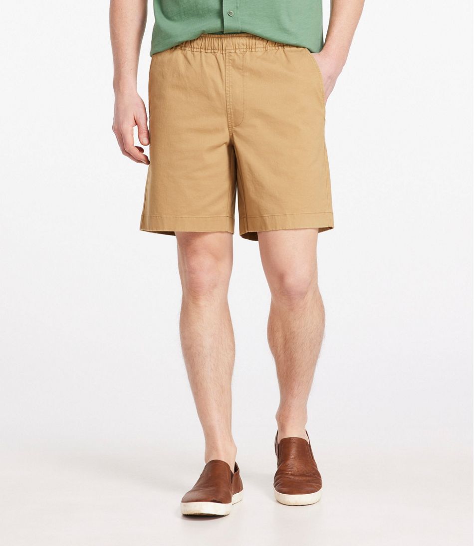 8" Men's Lakewashed Stretch Khaki Shorts Pull-On