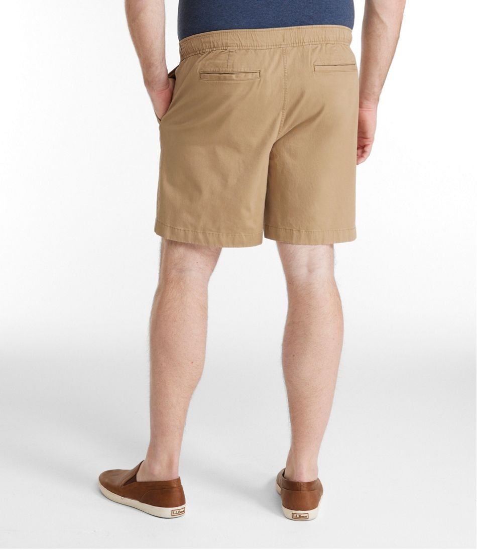 8" Men's Lakewashed Stretch Khaki Shorts Pull-On