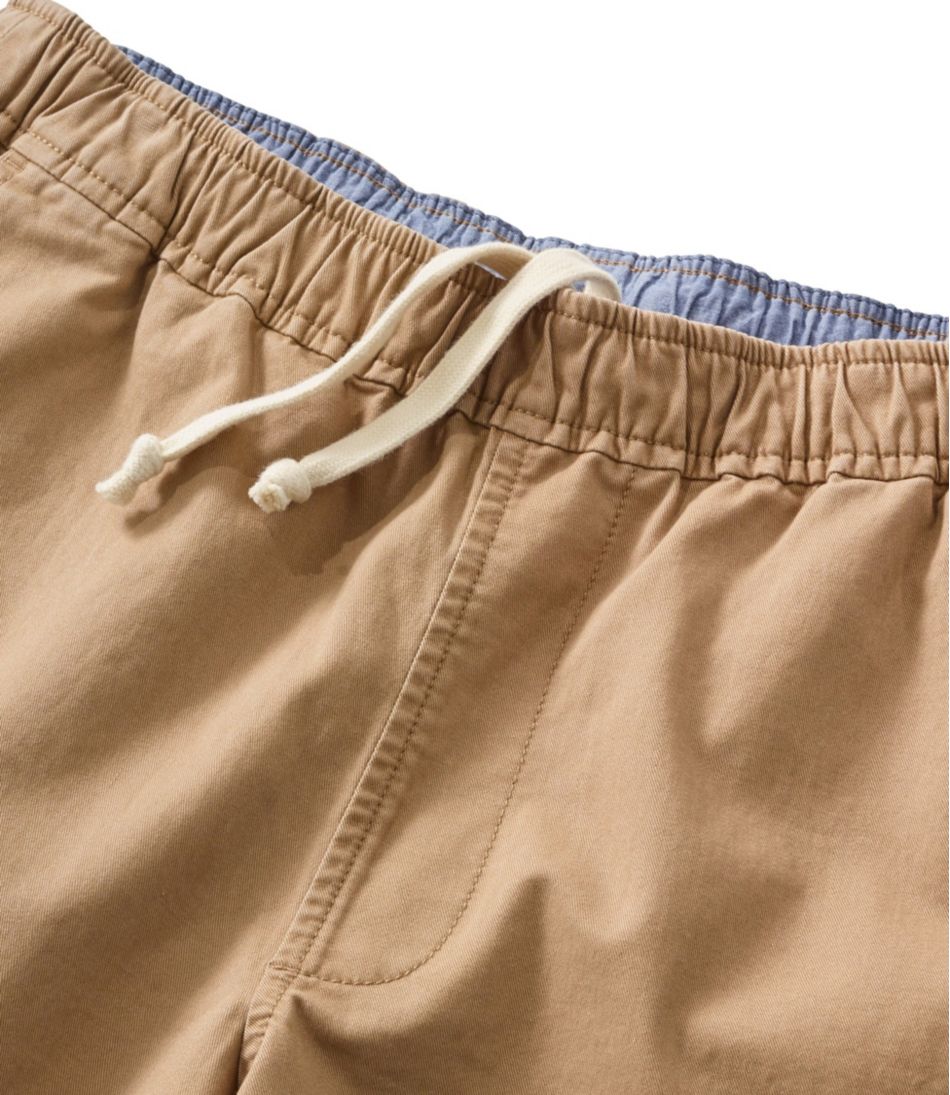 8" Men's Lakewashed Stretch Khaki Shorts Pull-On