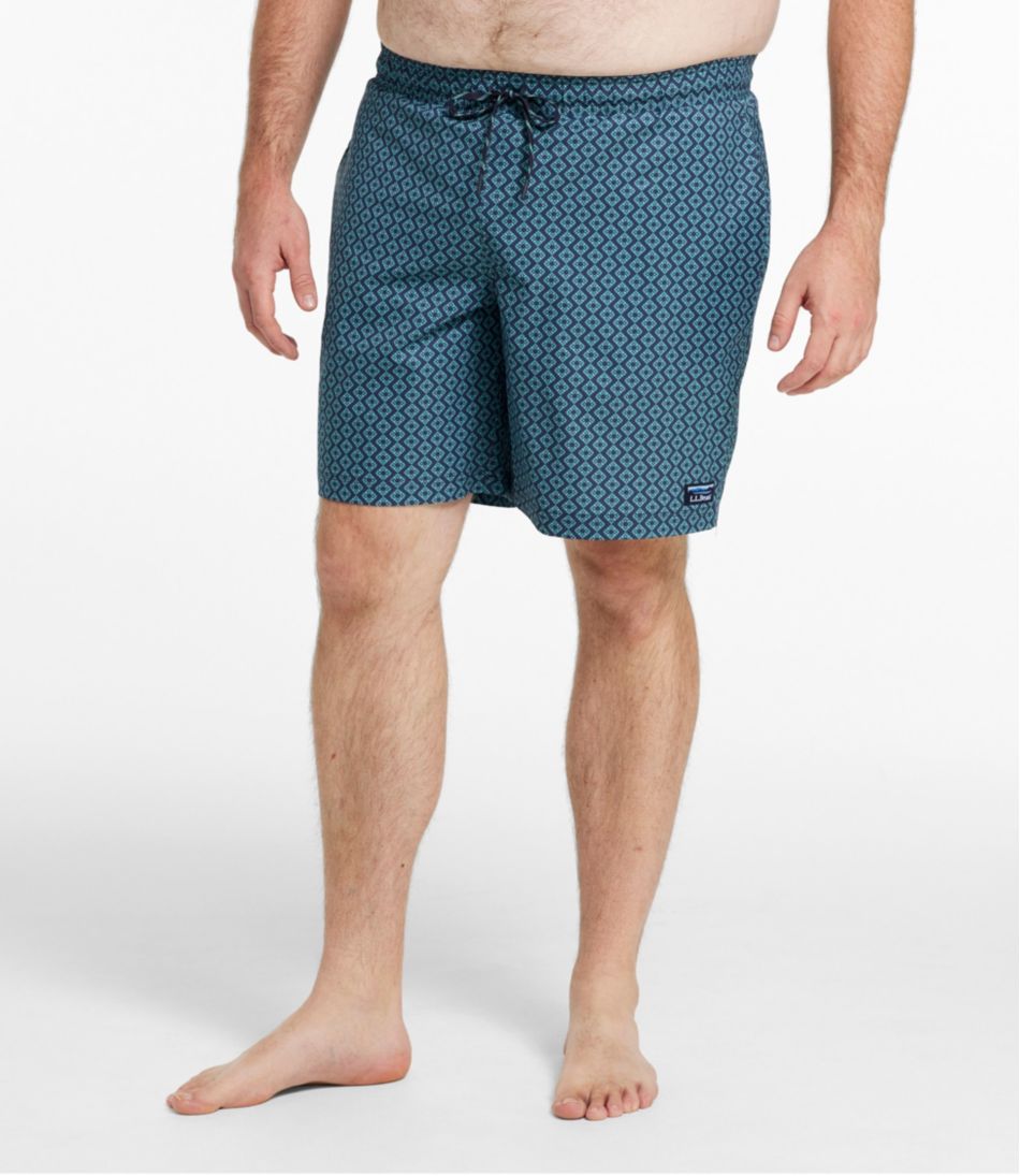 8" Print Men's Vacationland Stretch Swim Trunks