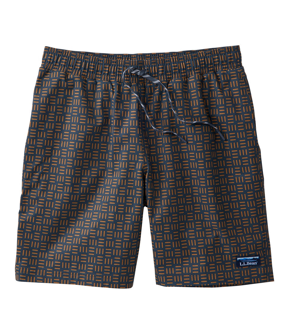 8" Print Men's Vacationland Stretch Swim Trunks