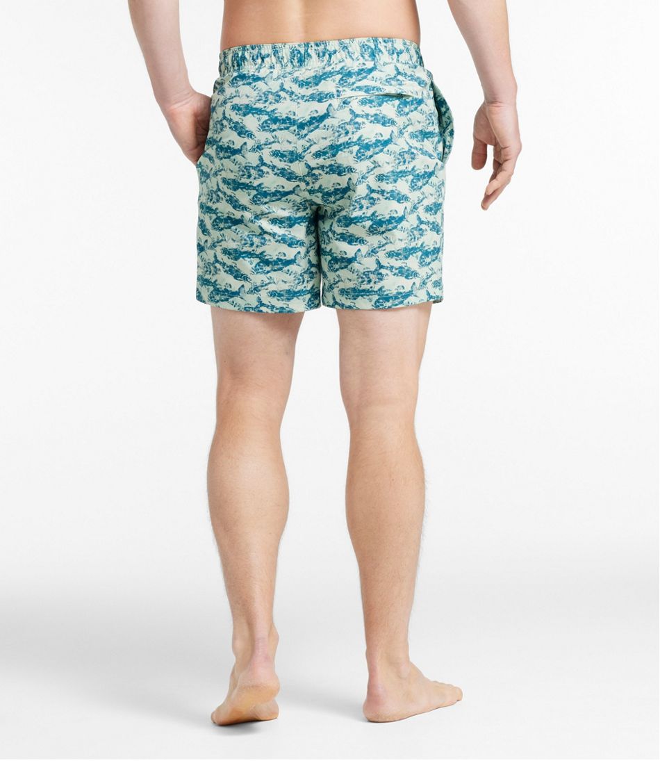 6" Print Men's Vacationland Stretch Swim Trunks